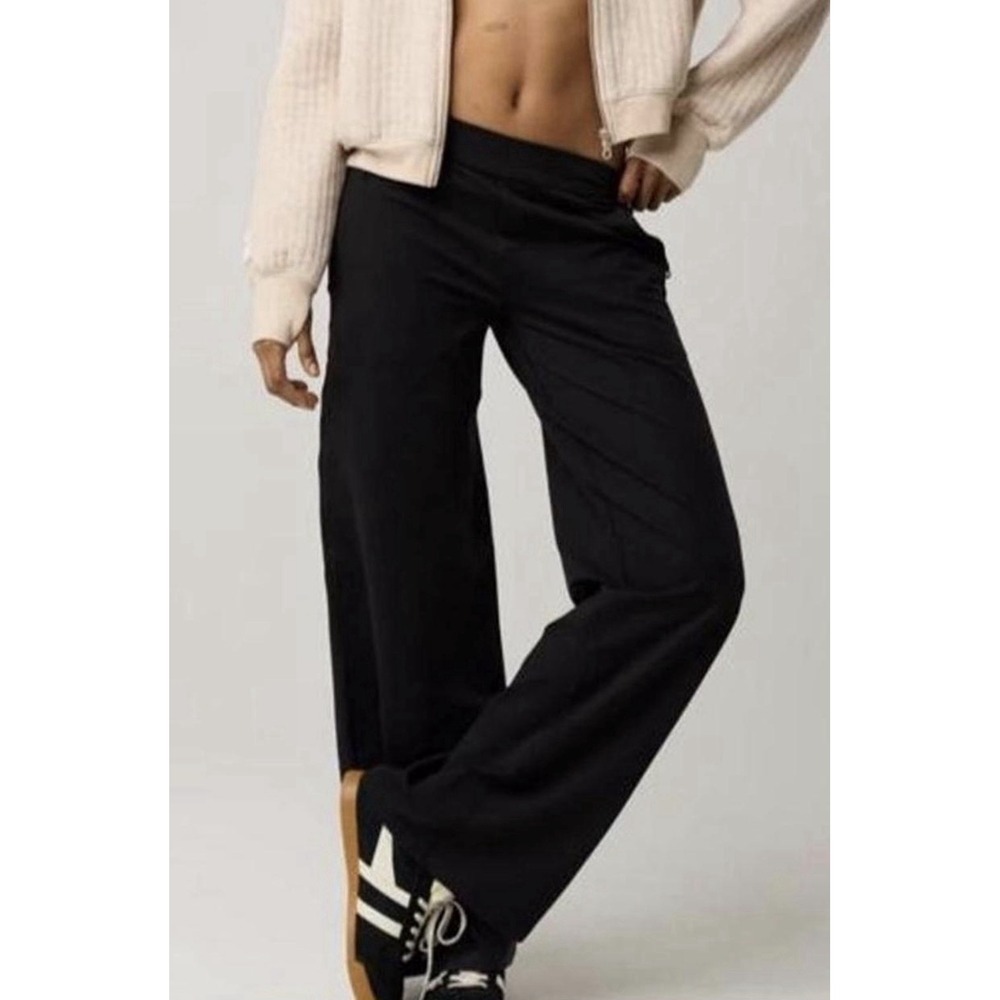 OFFLINE By Aerie Women's XL The Hugger Trouser Wide Leg Black Active Pants